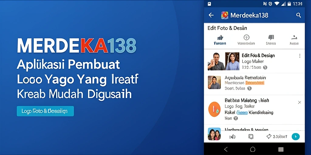 Antarmuka pintar MERDEKA138 untuk desain logo yang menarik.