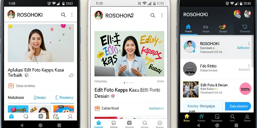 Tampilan antarmuka aplikasi ROSOHOKI yang user-friendly dan menarik.