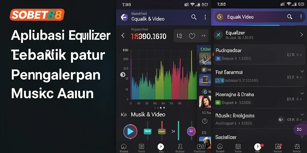 Tampilan antarmuka SOBET88 yang ramah pengguna dengan fitur Equalizer.