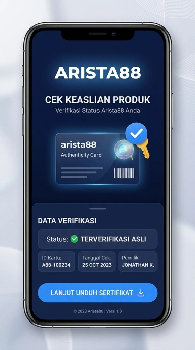 Tampilan kanal resmi arista88